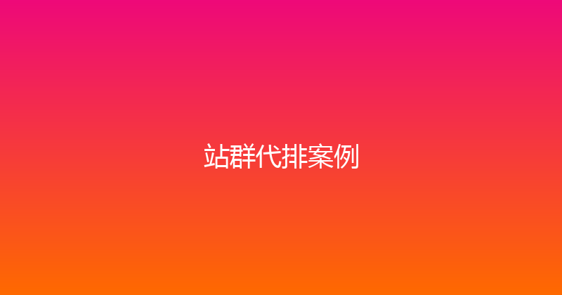 站群代排案例 封面图