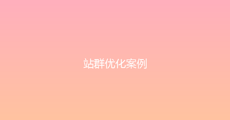 站群优化案例 封面图